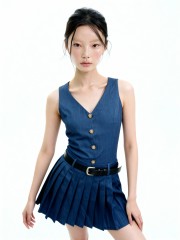 Rosie Button Bottom Pleats Dress