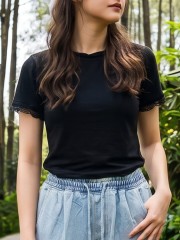JR CORE PG Sleeves Lace Edge Tee