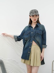 SMARTEN ZIPPED UP JACKET DENIM