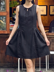PG Ribbon Tied Peplum Dress