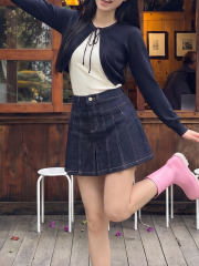 JR CORE PG Tied Crop Cardigan
