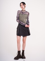 DITOX Washed Corset Sheer Combi Top