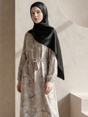 ELITE Satin Flower Print Gamis