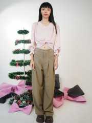 HT24 Eve Satin Long Sleeves Twisted Top
