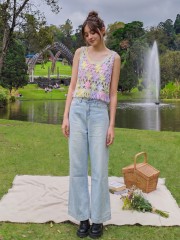 PG Wide Leg Light Blue Denim Jeans