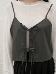 SMARTEN Two Ways Wear Leather Top