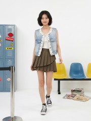 NRC Crochet Sewn Light Denim Vest