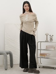 SMARTEN OFF SHOULER KNIT TOP