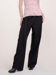 SMARTEN Folded Wide Leg Trousers