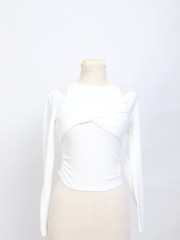 SMARTEN Fake Racer Tank with Twisted Long Sleeves