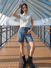 JR NRC Edge Embroidery Metal Ribbon Polo Tee