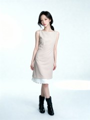 Ashley Pleats Accent Mini Dress