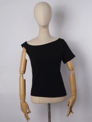 SMARTEN OFF SHOULDER COTTON TEE
