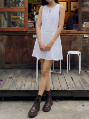 PG Ribbon Tied Peplum Dress