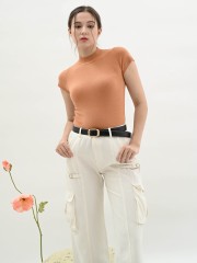 White Lexie Side Pocket Cargo Pants 