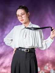 WW Aleena Pleated Overlap Shirt