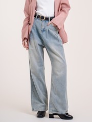 SMARTEN Wide Leg Trousers Denim Jeans OB