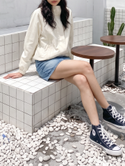 00 Washed Denim Skort