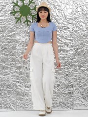 Corset Square Neck Crop Tee