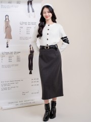SMARTEN Alika Suede Midi Skirt