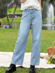 JR PG Wide Leg Denim With Lace Belt