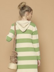 Horizontal Stripes Knit Midi Dress
