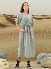 EID4 Muhra Elastic Waist Maxi Dress