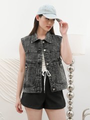 DITOX ERIKA OVERSIZE BLUE DENIM VEST