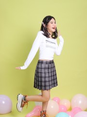 SEA CORE Checkered Pleats Skort