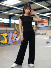 NRC Knit Flower Embroidery Sheer Tee