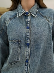 EID4 Oversize Light Dark Denim Shirt