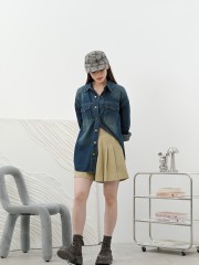 SMARTEN ZIPPED UP JACKET DENIM
