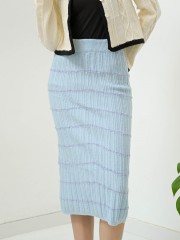 FELIZ23 Stella Pencil Knit Midi Skirt