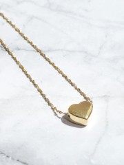 Heart Chain Thru Gold Plated Necklace