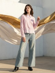 EID Collar Embroidery Stripes Shirt