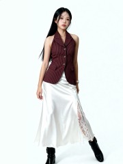 Bree Halter Linen Stripes Shirt