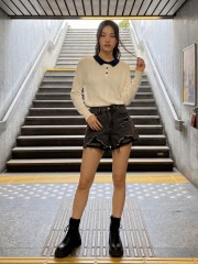 JR NRC Long Sleeves Polo Pattern Knit Tee