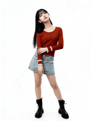 CNY Lace Outline Knit Top