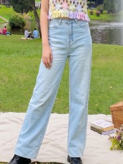 PG Wide Leg Light Blue Denim Jeans