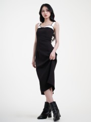 SMARTEN Corset Midi Dress