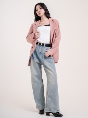 SMARTEN Wide Leg Trousers Denim Jeans OB