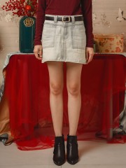 TT LIGHT COLOUR SKORT DENIM