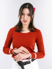 CNY Lace Outline Knit Top