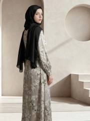 ELITE Satin Flower Print Gamis