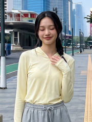 JR NRC Sheer Hoodie Zip Up Long Top