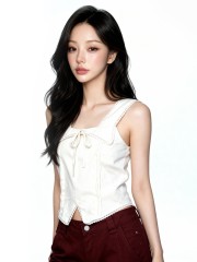 Avery Linen Combo Top