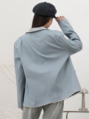 ELITE SMARTEN LACE ADD ON BLUE BLAZER