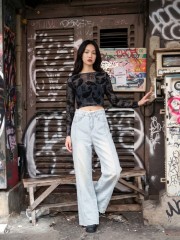 JR CORE NRC Tribal Pattern Crop Tee