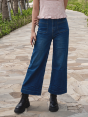 PG Bootcut High-Waist Dark Blue Denim Jeans