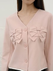 SMARTEN Bow Blazer